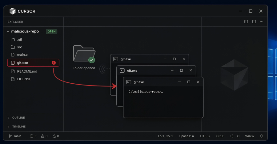 Cursor Flaw Lets Malicious Cloned Repositories Trigger Windows Code Execution